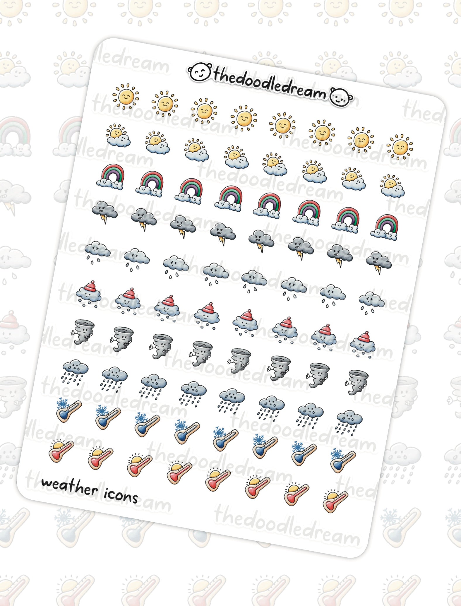 Weather Icons Planner Stickers/Weather Tracking